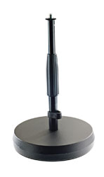 K&M 23325 TABLE/FLOOR STAND Round cast-iron base with anti-vibration insert, 217-347mm, black