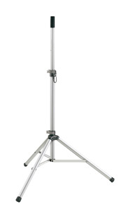 K&M 21450 LOUDSPEAKER STAND Floor, folding legs, up to 50kg, 1270-1930mm, silver