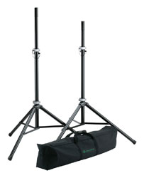 K&M 21459 LOUDSPEAKER STAND Pair, with carry case
