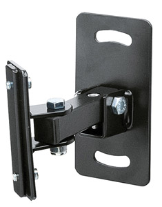 K&M 24180 LOUDSPEAKER MOUNT Wall, up to 10kg, 0-15 degree tilt, swivel, black