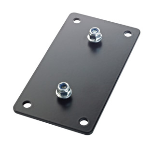 K&M 24356 UNIVERSAL MOUNTING BRACKET Horizontal, M6 - 50.8 x 107mm mounting template, black