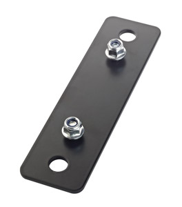 K&M 24358 UNIVERSAL MOUNTING BRACKET Vertical, M10 - 115mm vertical mounting template, black