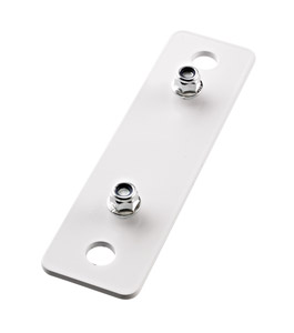 K&M 24358 UNIVERSAL MOUNTING BRACKET Vertical, M10 - 115mm vertical mounting template, white