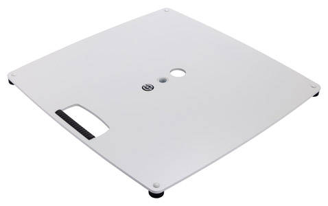K&M 26715 BASE PLATE L Steel, 550x550x23mm, M20 thread, white