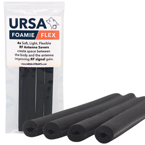 URSA FOAMIE FLEX ANTENNA SAVER 13cm, 4mm internal diameter, black (pack of 4)