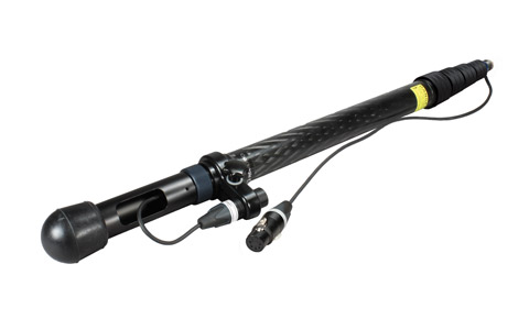 AMBIENT QXS 550-CCS BOOM POLE Carbon fibre, 5-section, 50-195cm, coiled cable, 5-pin XLR, stereo