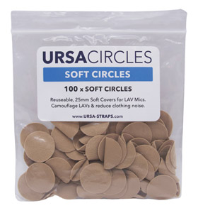URSA SOFT CIRCLES MICROPHONE COVER Soft fabric, beige (pack of 100 Circles)