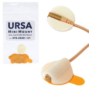 URSA CIRCULAR MINIMOUNT MICROPHONE MOUNT For DPA 6060, 15mm diameter, white