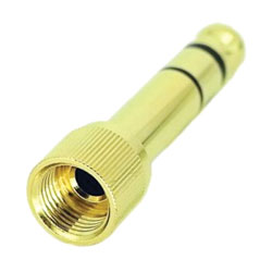 SENNHEISER 543684 ADAPTER 3.5mm to 6.35mm jack, threaded, gold plated