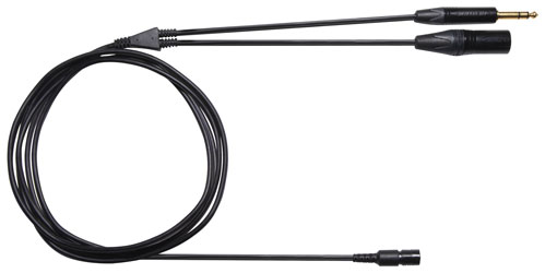 SHURE BCASCA-XLR3QI CABLE For BRH440M, BRH441M headset, XLR3M, 6.34mm stereo jack, 1.8m