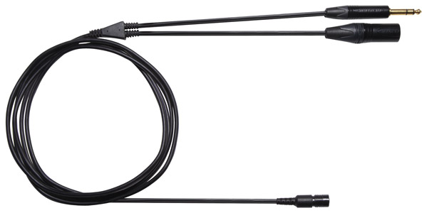 SHURE BCASCA-NXLR3QI CABLE For BRH440M, BRH441M headset, Neutrik XLR3M, 6.34mm stereo jack, 7.5ft