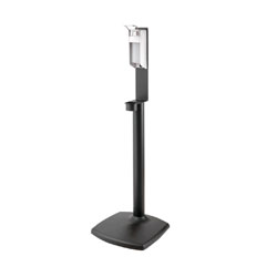 K&M 80358 DISINFECTANT STAND Floor standing, including dispenser, 420x420mm base, drip cup, black