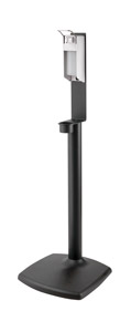 K&M 80358 DISINFECTANT STAND Floor standing, including dispenser, 420x420mm base, drip cup, black