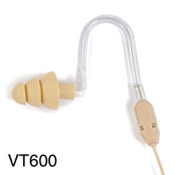 VOICE TECHNOLOGIES VT600 EARPHONE Straight cable, beige