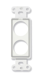 RDL D-D2 PLATE Double, top/bottom hole position, white