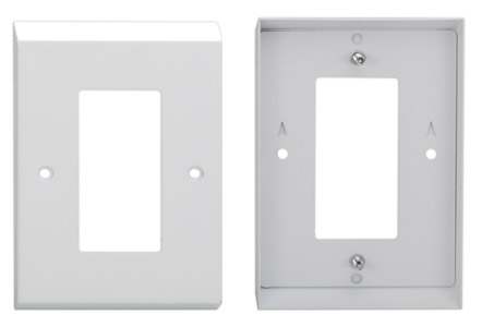 RDL EP-1W COVER PLATE Single, for square UK/EU backbox, white