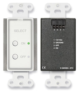 RDL D-RT2 REMOTE Switch, on/off buttons, white