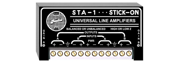 RDL STA-1 LINE AMPLIFIER Dual channel, balanced/unbalanced