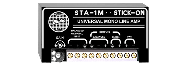RDL STA-1M LINE AMPLIFIER Single channel, balanced/unbalanced