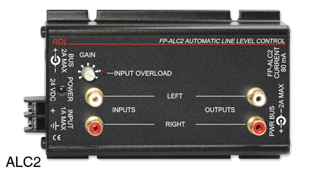 RDL FP-ALC2 AUTOMATIC AUDIO LINE LEVEL CONTROLLER Stereo, RCA (phono) I/O
