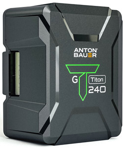 ANTON BAUER TITON 240 BATTERY Gold-Mount, P-Tap output/charging, USB-A port, 238Wh