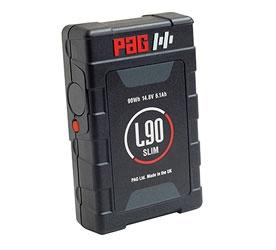 PAG 9307V L90 SLIM BATTERY V-mount style, Li-Ion, 14.8V, 6.1Ah, rechargeable