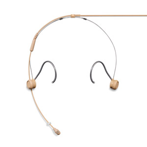 SHURE TWINPLEX TH53 MICROPHONE Subminiature headset, omni, condenser, TA4F, tan