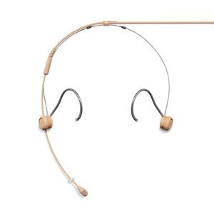 SHURE TWINPLEX TH53 MICROPHONE Subminiature headset, omni, condenser, bare wire termination, tan