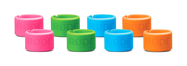 RODE XLR-ID CABLE IDENTIFICATION RINGS For XLR connectors, pink/green/blue/orange, pack of 8
