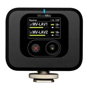 SHURE MOVEMIC RECEIVER Dual channel, cold-shoe mount