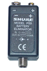 SHURE PS9 BATTERY ELIMINATOR For PSM200/400 only