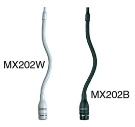 SHURE MX202B/C MICROPHONE Overhead, cardioid, condenser, inline preamp, 3-pin XLR, black