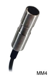 LINDOS MM4 MICROPHONE Electret, omnidirectional, calibrated, 1/4 inch diaphragm, for MP1