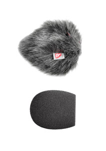 RYCOTE 055202 SGM FOAM WINDSHIELD With Windjammer, 24-25mm hole, 50mm long, for shotgun mic