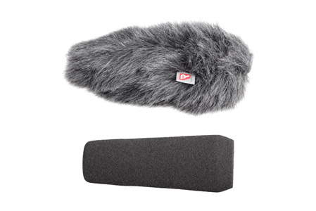 RYCOTE 055204 SGM FOAM WINDSHIELD With Windjammer, 24-25mm hole, 100mm long, for shotgun mic