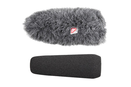 RYCOTE 055205 SGM FOAM WINDSHIELD With Windjammer, 19-22mm hole, 120mm long, for shotgun mic