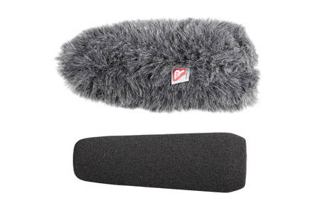 RYCOTE 055206 SGM FOAM WINDSHIELD With Windjammer, 24-25mm hole, 120mm long, for shotgun mic