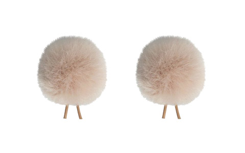BUBBLEBEE TWIN WINDBUBBLES WINDSHIELDS Size 1, for 3-4mm diameter lav, beige (pack of 2)