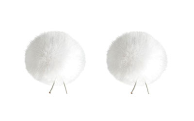 BUBBLEBEE TWIN WINDBUBBLES WINDSHIELD Furry, lav, size 2, 35mm opening, twin pack, white