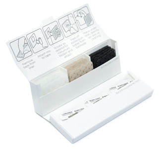 BUBBLEBEE INVISIBLE LAV COVERS ORIGINAL 30x tape, 9x fabric pieces, black/beige/white