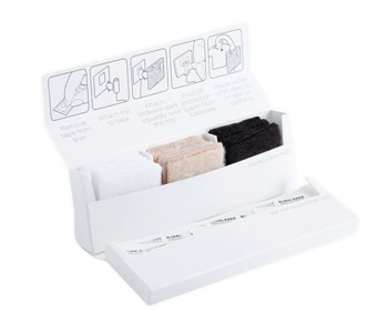 BUBBLEBEE INVISIBLE LAV COVERS MOLESKIN Eco-friendly bamboo, 30x tape, 30x covers, black/beige/white