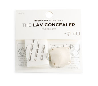 BUBBLEBEE LAV CONCEALER MIC MOUNT For DPA 4071 lavalier, white