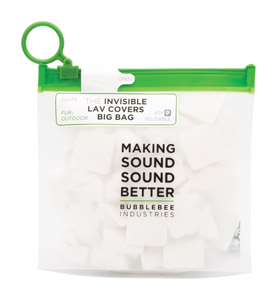 BUBBLEBEE INVISIBLE LAV COVERS BIG BAG Fur Outdoor, pack of 40, white