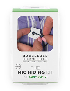 BUBBLEBEE MIC HIDING KIT For Sony ECM-V1, white