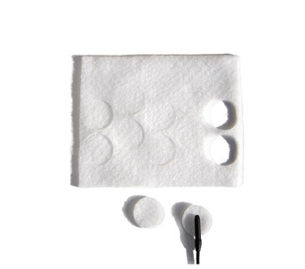 RYCOTE 065106 UNDERCOVERS MIC MOUNTS Stickies and fabric Undercovers, white (1pk of 100+100)