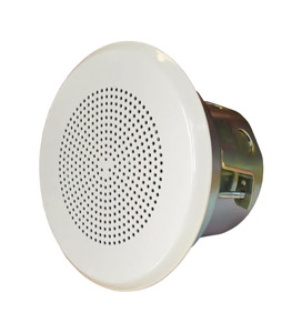 DNH VES-561-54T+CAP LOUDSPEAKER Ceiling, 6W, metal grille, EN54-24 approved, white RAL9010, 70/100V