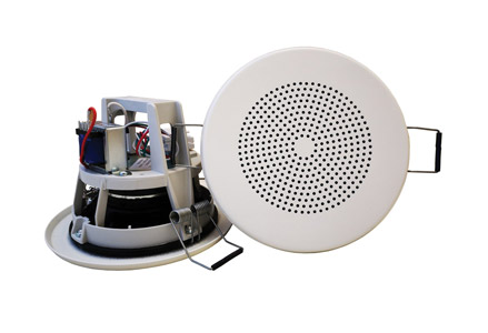 DNH BK-560CR LOUDSPEAKER Ceiling, 5-inch, 6W, metal grille, clean room, white RAL9010, 20 ohm