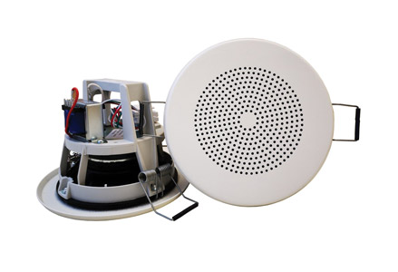 DNH BK-560CRT LOUDSPEAKER Ceiling, 5-inch, 6W, metal grille, clean room, white RAL9010, 70/100V