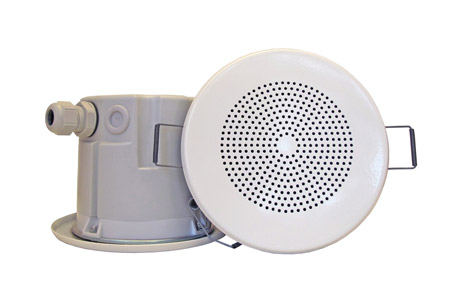 DNH BKF-560CR LOUDSPEAKER Ceiling, 5-inch, 6W, metal grille, clean room, white RAL9010, 20 ohm
