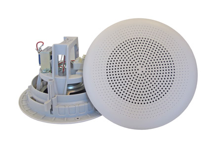 DNH BP-560CRT LOUDSPEAKER Ceiling, 5-inch, 6W, plastic grille, clean room, white RAL9010, 70/100V